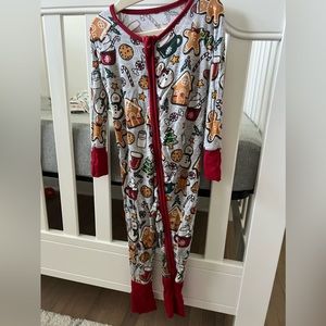 Little Sleepies zippy  Christmas 6-12 EUC